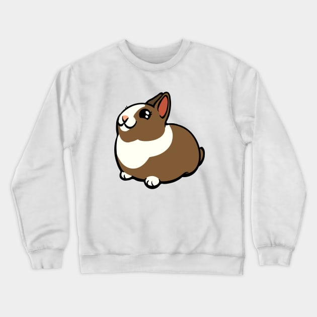 Brown and White Bunny Rabbit Coney Crewneck Sweatshirt by RJKpoyp